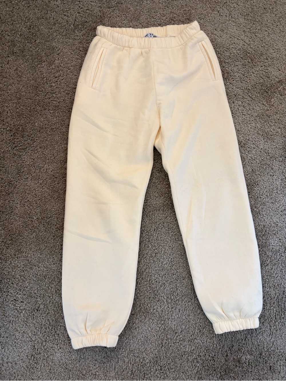 Creamy white sweatpants